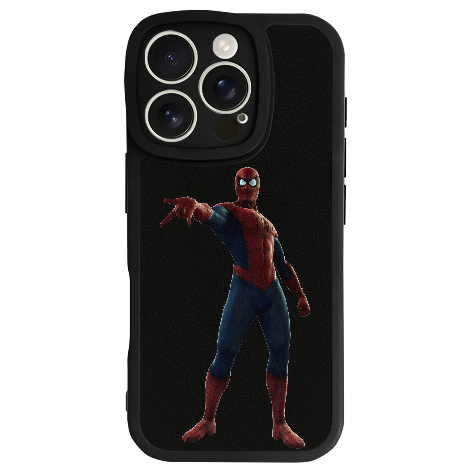 Spider Man スパイダーマン 【iPhone 16シリーズ対応】シリコンスマホケース（レザー調） 材質：シリコン